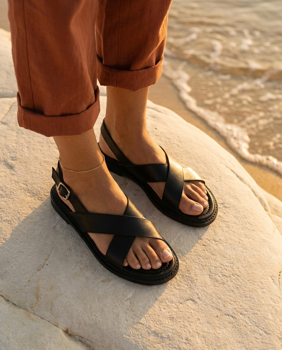 Levante Ledersandalen - Schwarz